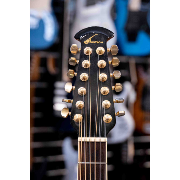 Ovation Celebrity Double Neck - Flamed Maple Ruby Red Burst