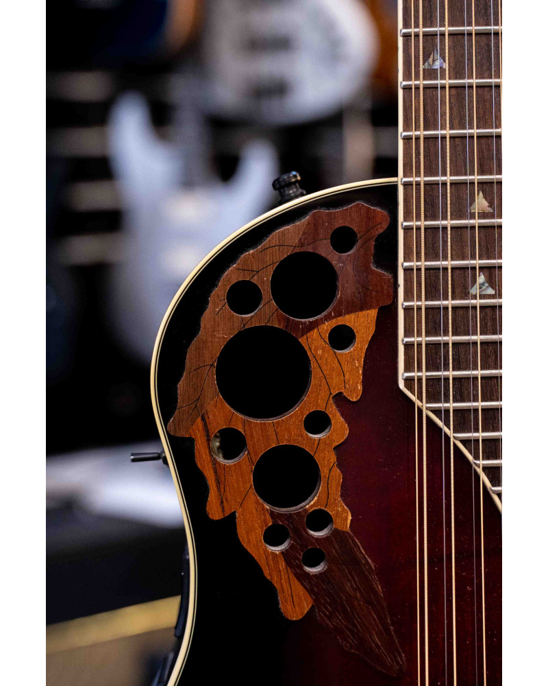 Ovation Celebrity Double Neck - Flamed Maple Ruby Red Burst