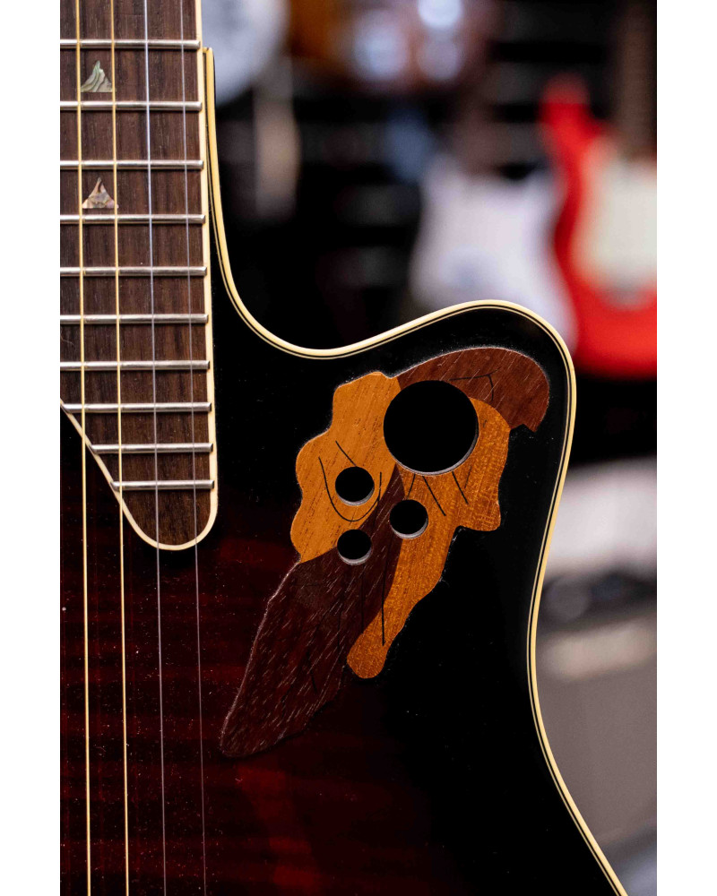 Ovation Celebrity Double Neck - Flamed Maple Ruby Red Burst