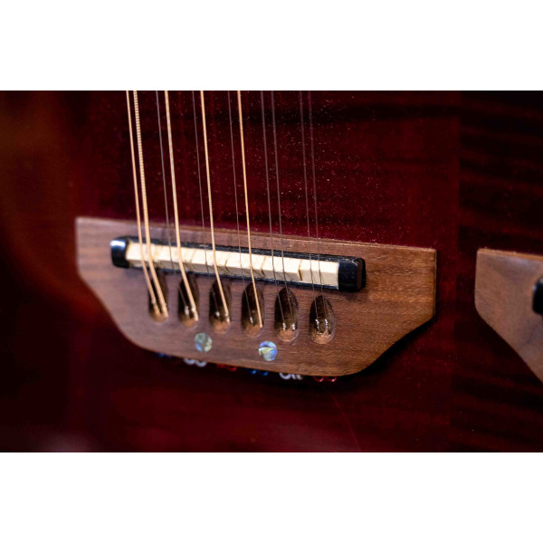 Ovation Celebrity Double Neck - Flamed Maple Ruby Red Burst