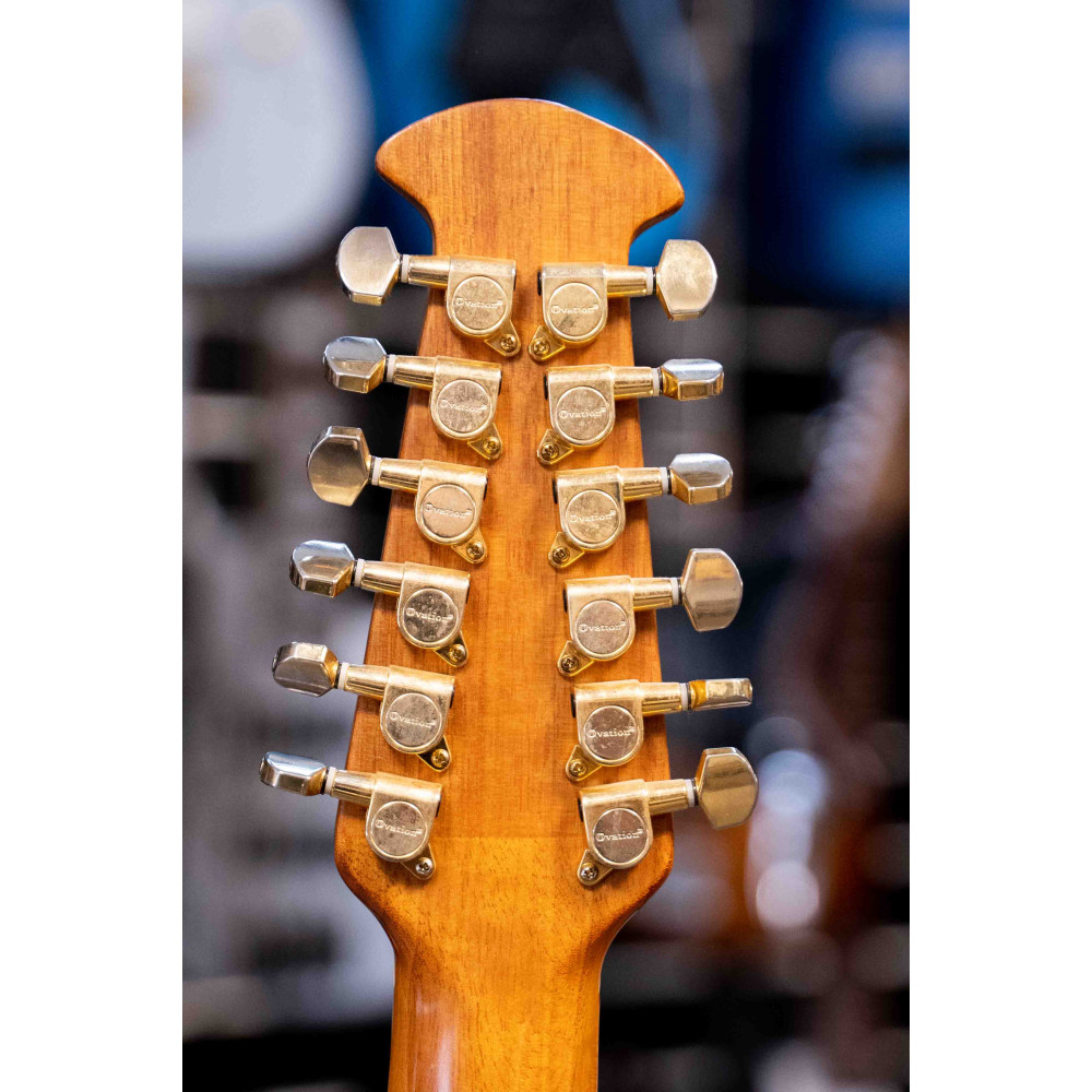 Ovation Celebrity Double Neck - Flamed Maple Ruby Red Burst