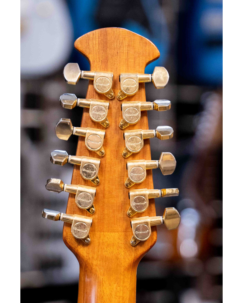 Ovation Celebrity Double Neck - Flamed Maple Ruby Red Burst