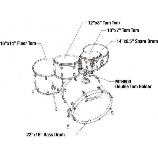 Tama CK52KR-MGD Superstar Classic Drum Set 5 pcs - Midnight Gold Sparkle/Chrome HW + SM5W Hardware Kit Tama CK52KR-MGD Superstar Classic Drum Set 5 pcs - Midnight Gold Sparkle/Chrome HW + SM5W Hardware Kit