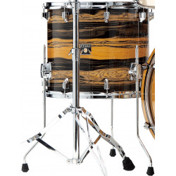 Tama CKF16A-NET Superstar Classic Floor Tom 16" x 14" - Natural Ebony Tiger Wrap/Chrome HW