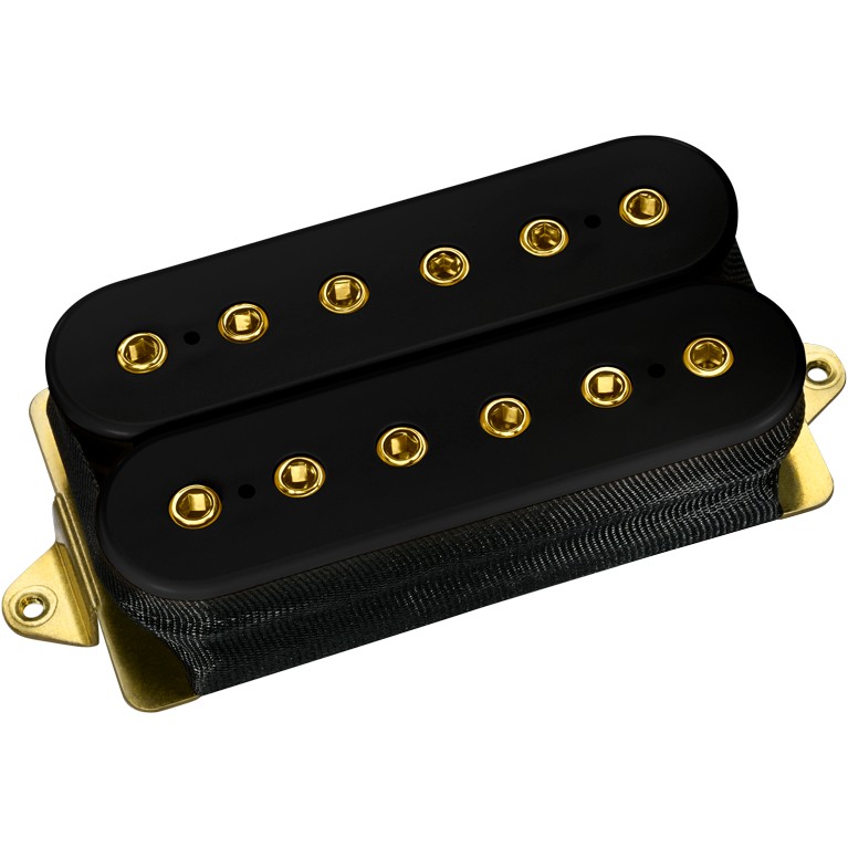 DiMarzio DP 100FBK+G Super Distortion F-spaced, Black, Gold Pole Pieces