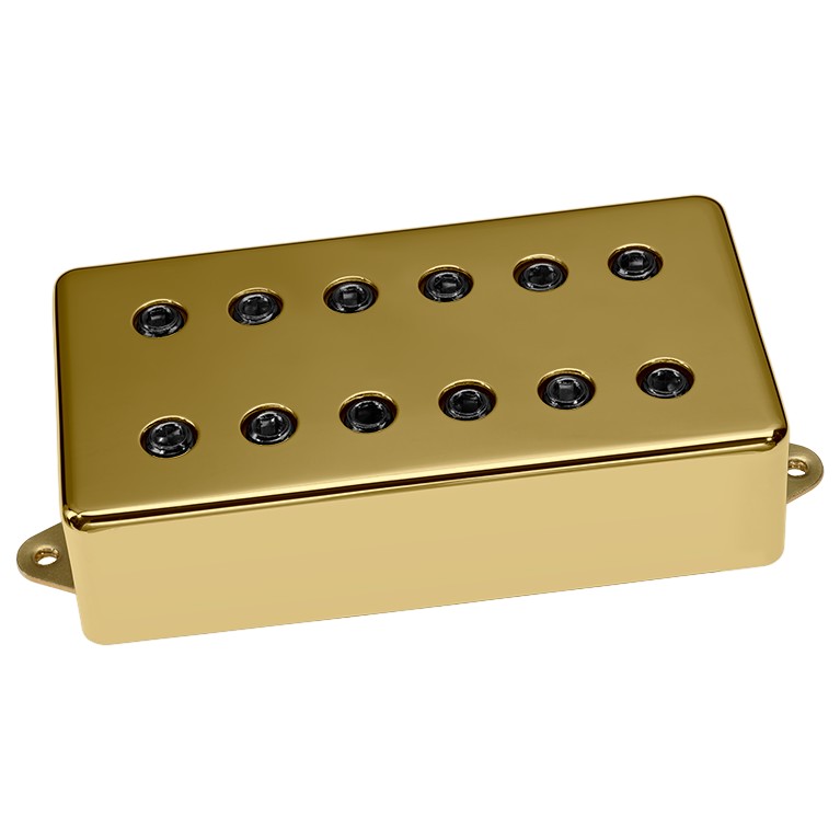 DiMarzio DP 100FG+BK Super Distortion F-spaced, Gold Cover, Black Pole Pieces