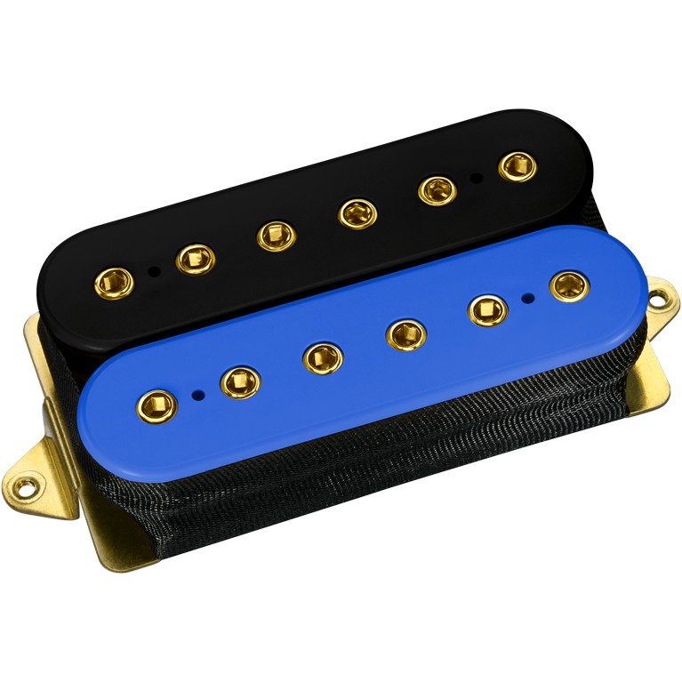 DiMarzio DP 101FBB+G Dual Sound F-spaced, Black/Blue, Gold Pole Pieces