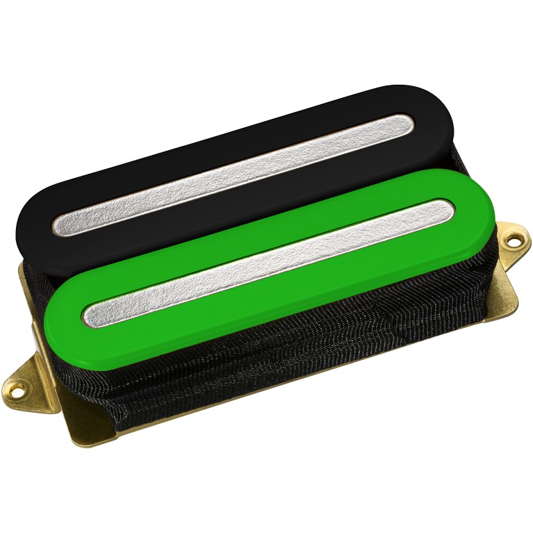 DiMarzio DP 102BG+N X2N Universal spacing, Black/Green, Nickel Pole Pcs