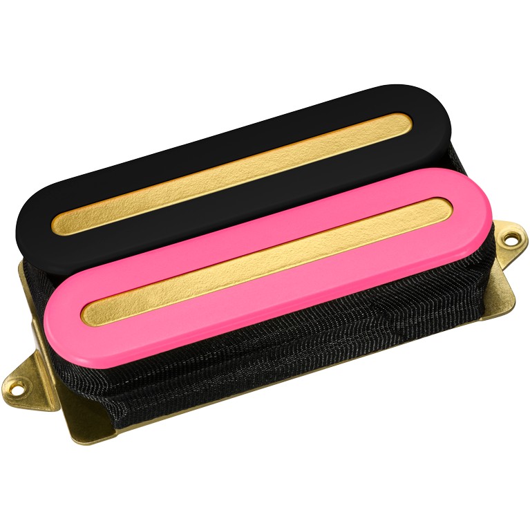 DiMarzio DP 102BP+G X2N Universal spacing, Black/Pink, Gold Pole Pieces
