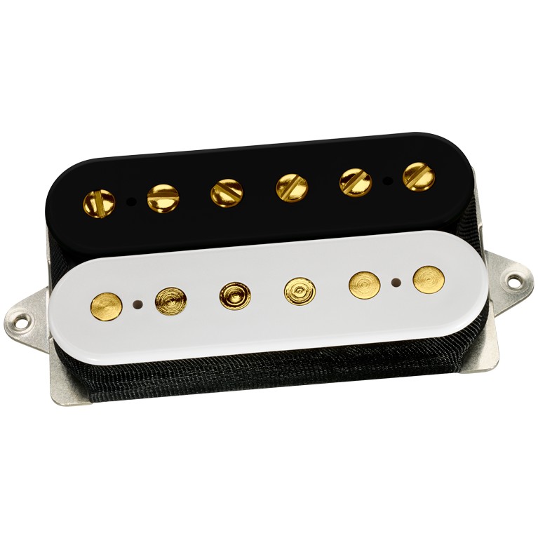 DiMarzio DP 103FBW+G PAF 36th Anniversary Neck F-spaced, Black/White, Gold Pole Pieces