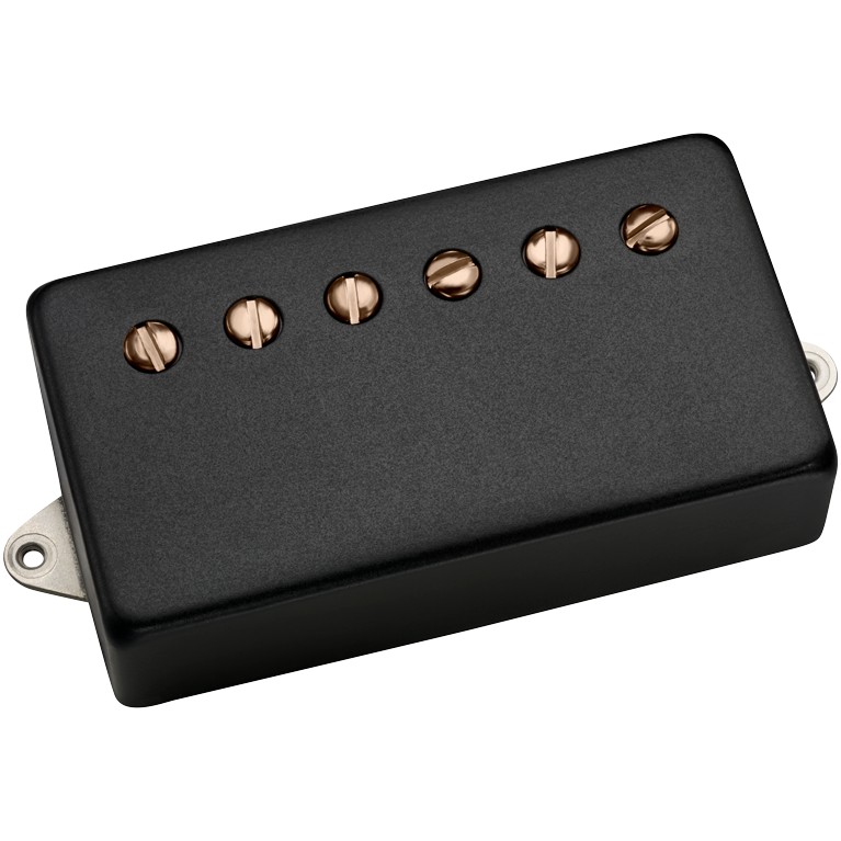 DiMarzio DP 103KK+RG PAF 36th Anniversary Neck Black Metal Cover, Rose Gold Pole Pieces