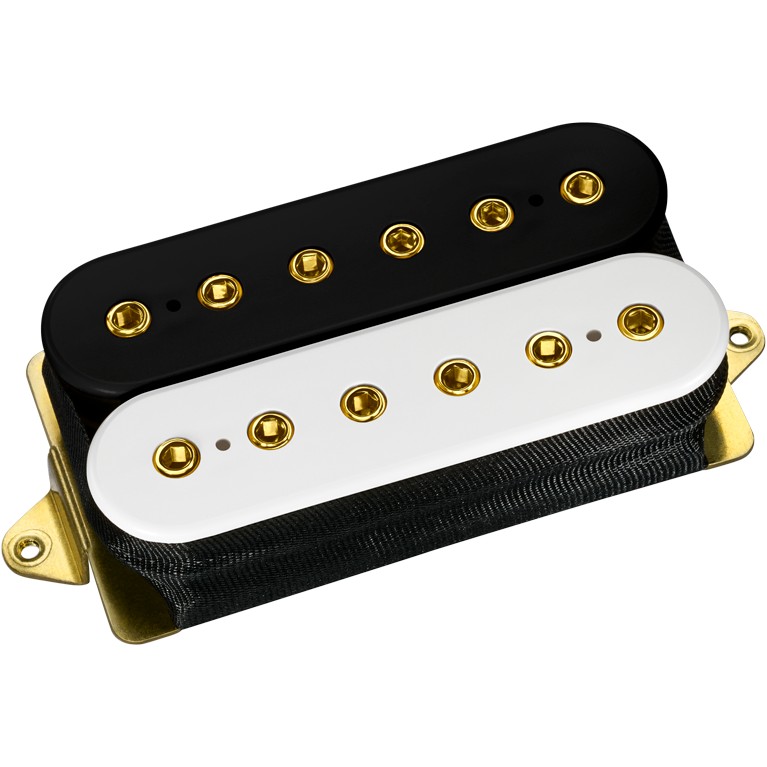DiMarzio DP 151FBW+G PAF Pro F-spaced, Black/White, Gold Pole Pieces
