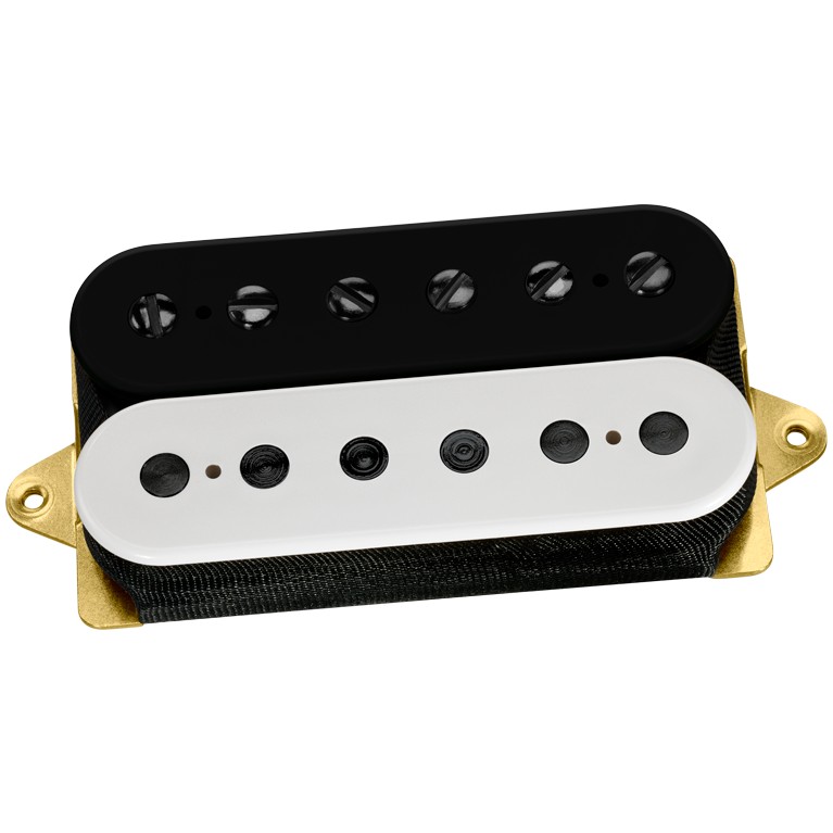 DiMarzio DP 155FBW+BK The Tone Zone F-spaced, Black/White, Black Pole Pieces