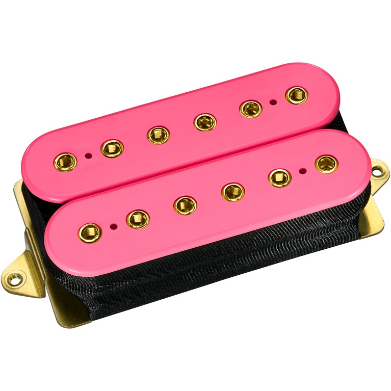 DiMarzio DP 156FPK+G The Humbucker From Hell F-spaced, Pink, Gold Pole Pieces