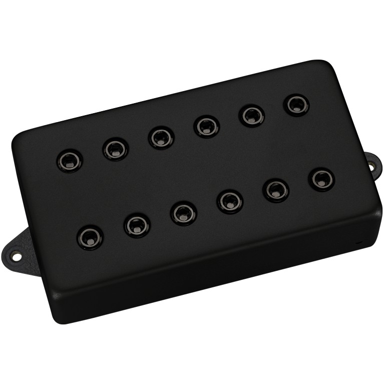 DiMarzio DP 259KK+G Titan Bridge Black Metal Cover, Gold Pole Pieces