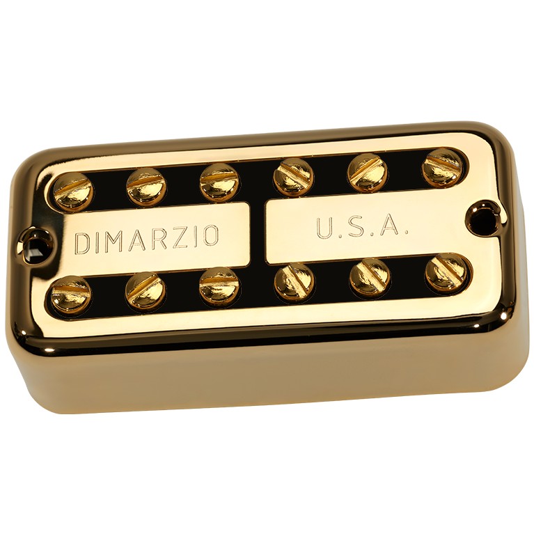DiMarzio DP 294FGBK PAF®Tron® Bridge Gold Cover, Black Insert, F-Spaced