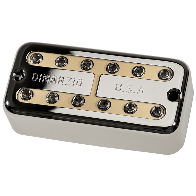 DiMarzio DP 297FGBK Super Distor®Tron® Bridge Gold Cover, Black Insert