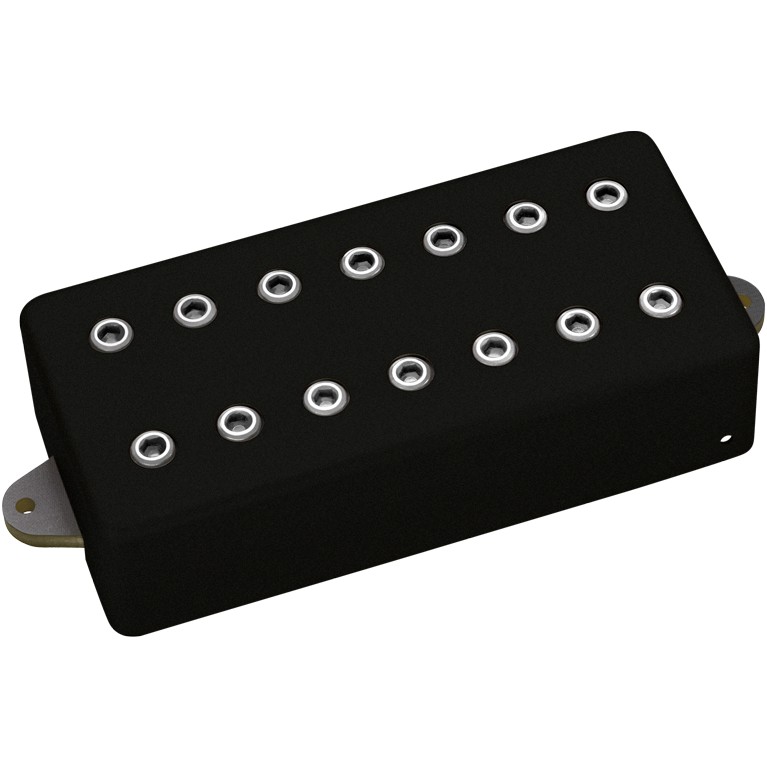DiMarzio DP 716KK+N Imperium 7 Bridge Black Metal Cover, Nickel Pole Pieces