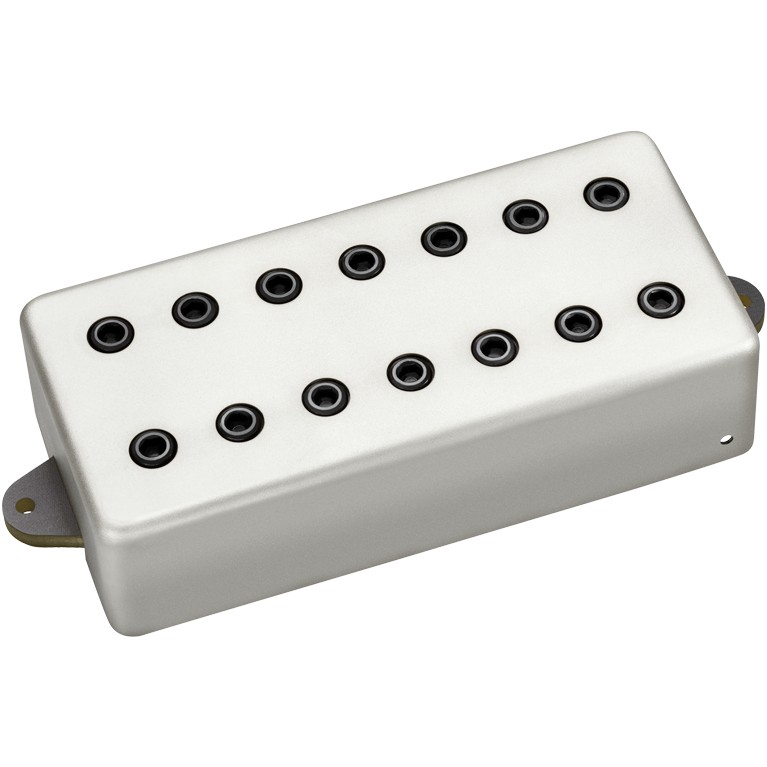 DiMarzio DP 716SN+BK Imperium 7 Bridge Satin Nickel Cover, Black Pole Pieces