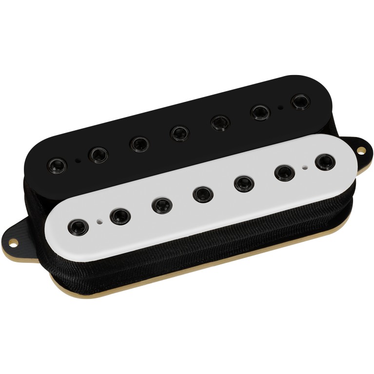 DiMarzio DP 719BW+BK D Activator 7 Neck Black/White, Black Pole Pieces