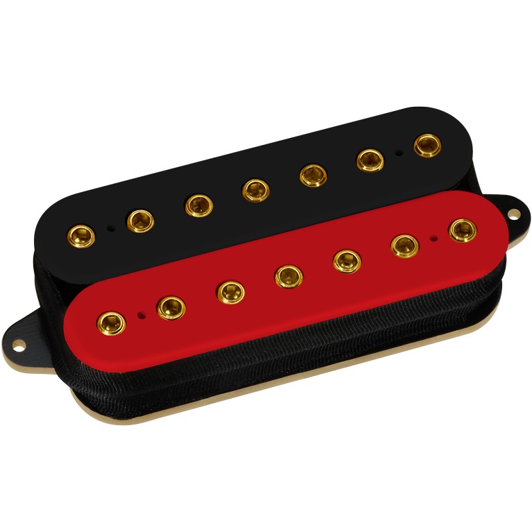 DiMarzio DP 720BR+G D Activator 7 Bridge Black/Red, Gold Pole Pieces