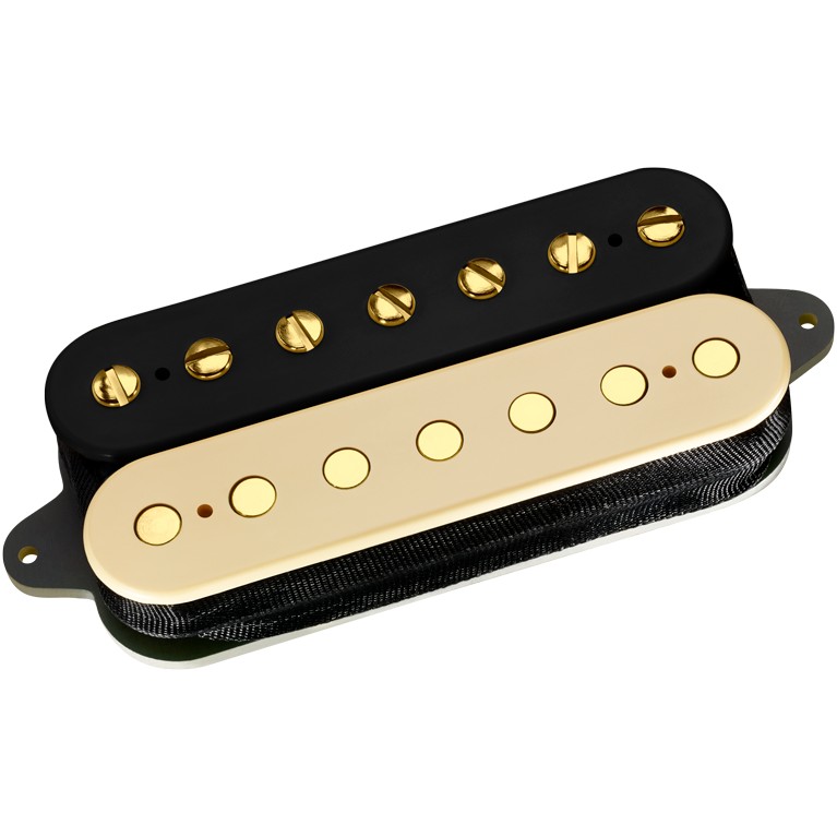DiMarzio DP 755BC+G The Tone Zone 7 Black/Cream, Gold Pole Pieces