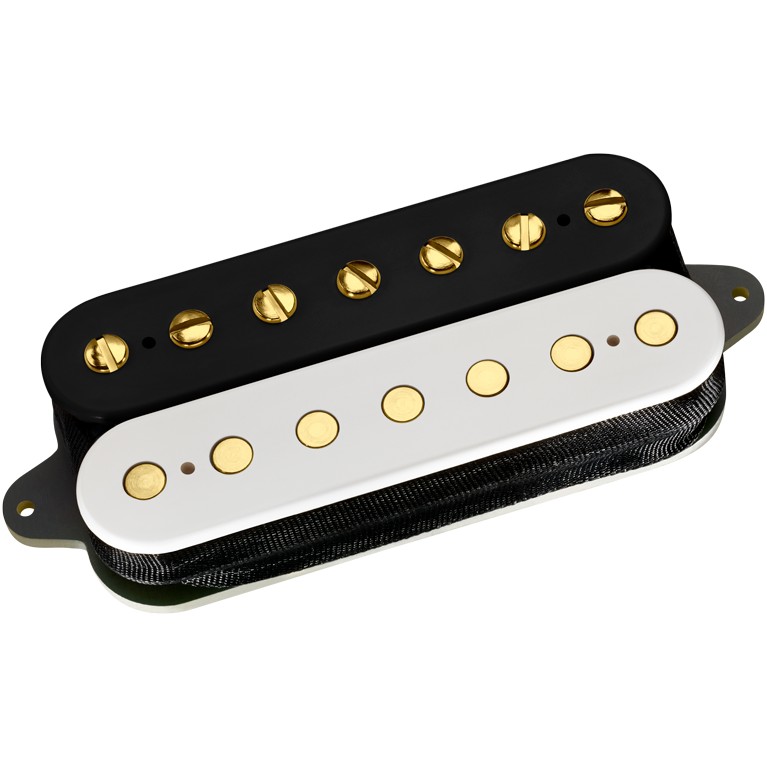 DiMarzio DP 755BW+G The Tone Zone 7 Black/White, Gold Pole Pieces
