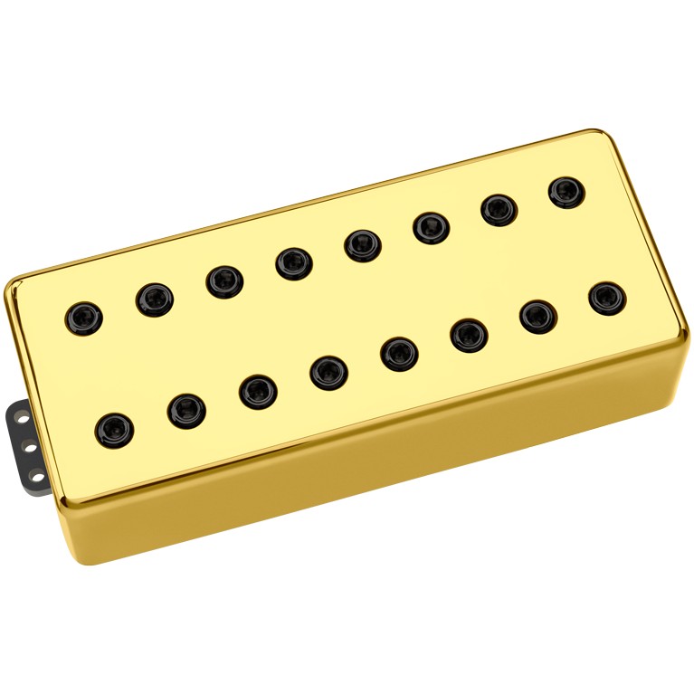 DiMarzio DP 809G+BK Ionizer 8 Neck Gold Cover, Black Pole Pieces