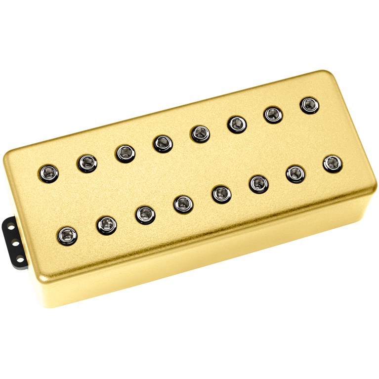 DiMarzio DP 811SG+N Ionizer 8 Bridge Satin Gold Cover, Nickel Pole Pieces