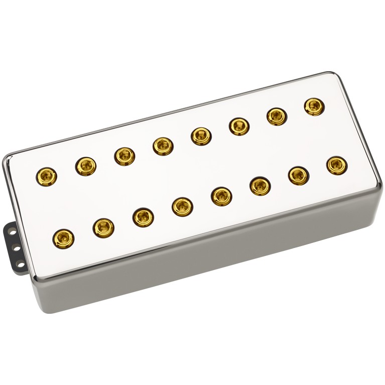 DiMarzio DP 819N+G D Activator 8 Neck Nickel Cover, Gold Pole Pieces