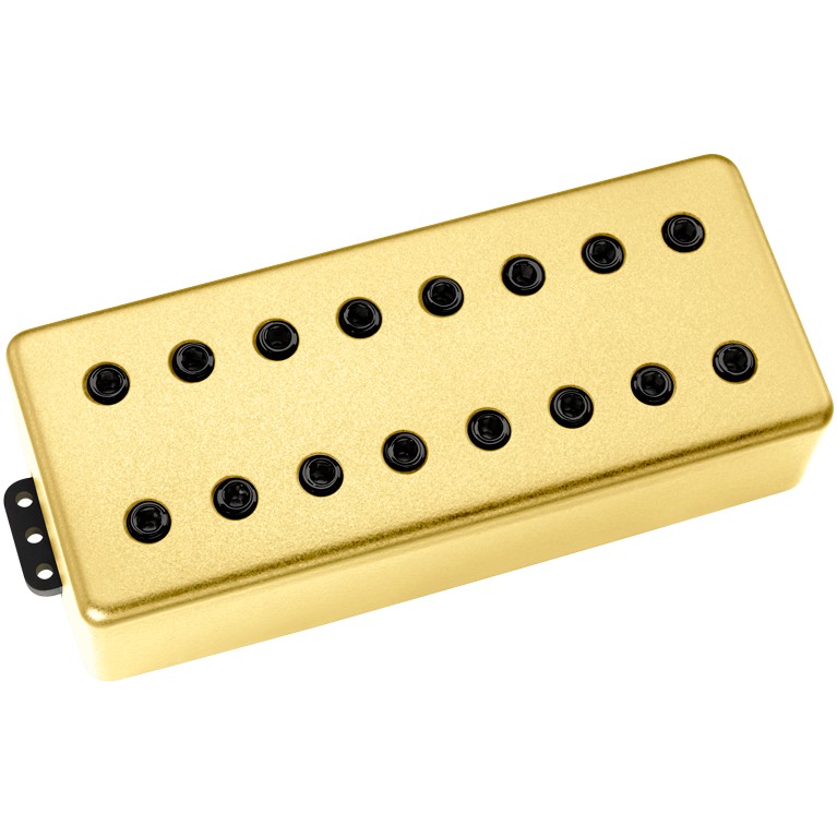 DiMarzio DP 819SG+BK D Activator 8 Neck Satin Gold Cover, Black Pole Pieces