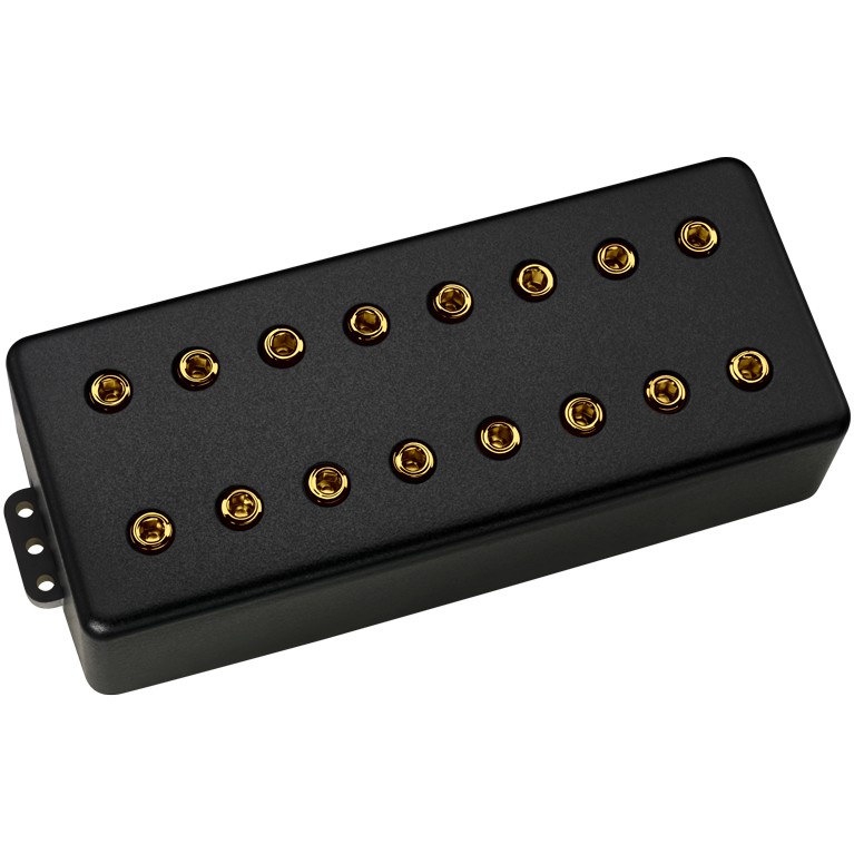 DiMarzio DP 820KK+G D Activator 8 Bridge Black Metal Cover / Gold Pole Pieces
