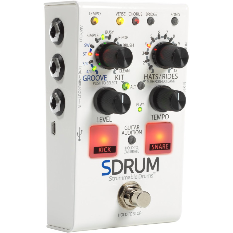 DigiTech DGTSDRUMV04 Effect Pedal, SDRUM, Strummable Drums