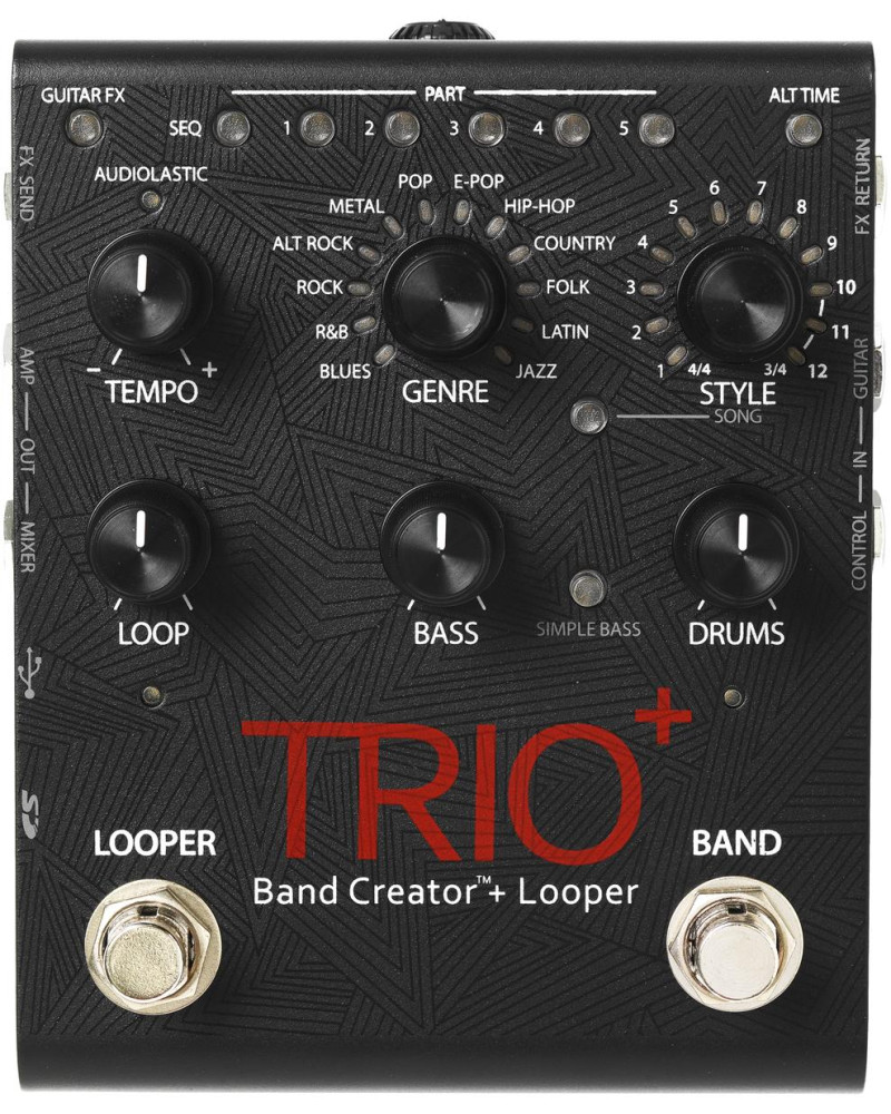 DigiTech DGTTRIOPLUSV04 Effect Pedal, Trio+, Band Creator w/Looper