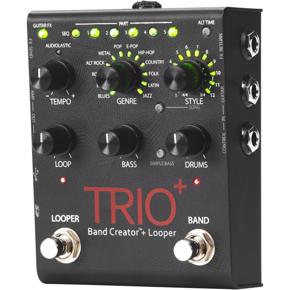 DigiTech DGTTRIOPLUSV04 Effect Pedal, Trio+, Band Creator w/Looper