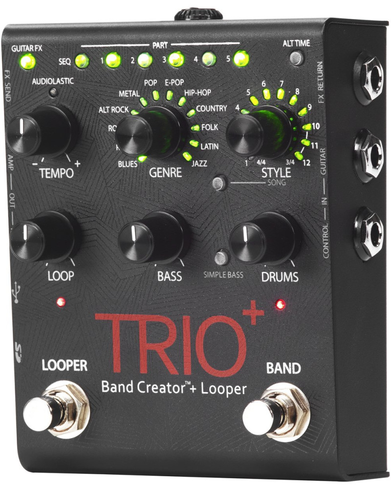 DigiTech DGTTRIOPLUSV04 Effect Pedal, Trio+, Band Creator w/Looper