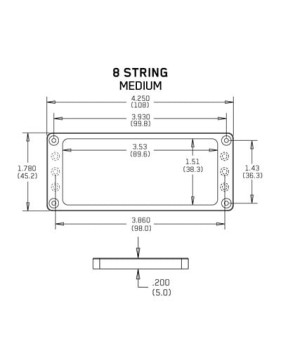 EMG Mount.Ring Flat 8 medium BK