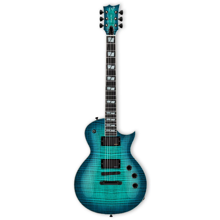 ESP USA ECLIPSE FM EMG BH AQUA MARINE SUNBURST Flamed Maple/EMG/Black Hardware/Aqua Marine SB