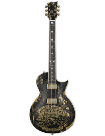 ESP ESP ADLER WARBIRD D ORIGINAL WILL ADLER WARBIRD DISTRESSED BLACK W/ GRAPHIC