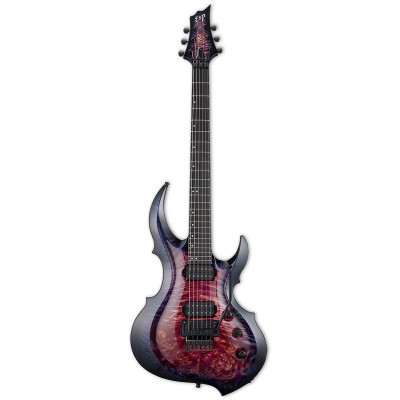 ESP 10009966 FRX-CTM/Burl Maple MERCURY BLUE BURST