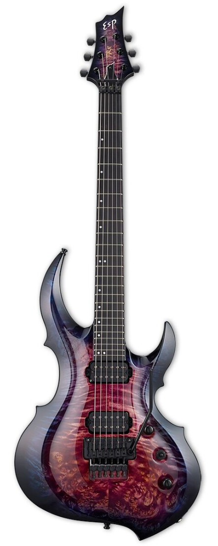 ESP 10009966 FRX-CTM/Burl Maple MERCURY BLUE BURST