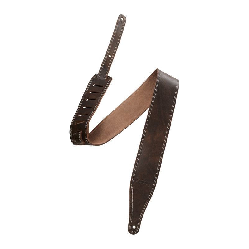Epiphone Premium Leather Guitar Strap, Brown