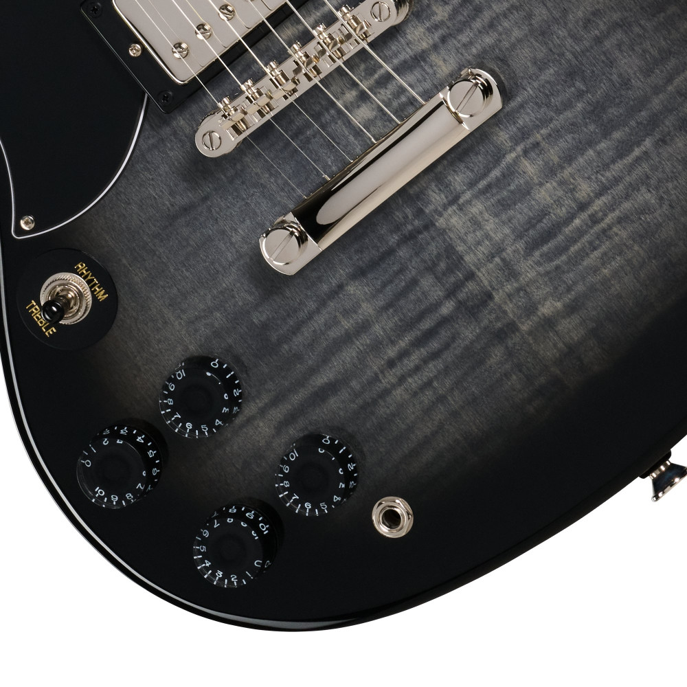 Epiphone SG Tribute Plus, Left-Handed, Ebony Burst
