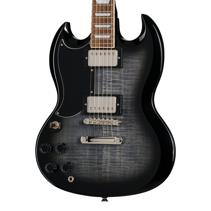 Epiphone SG Tribute Plus, Left-Handed, Ebony Burst