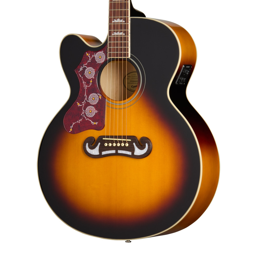 Epiphone J-200 Studio EC, Left-Handed, Vintage Sunburst
