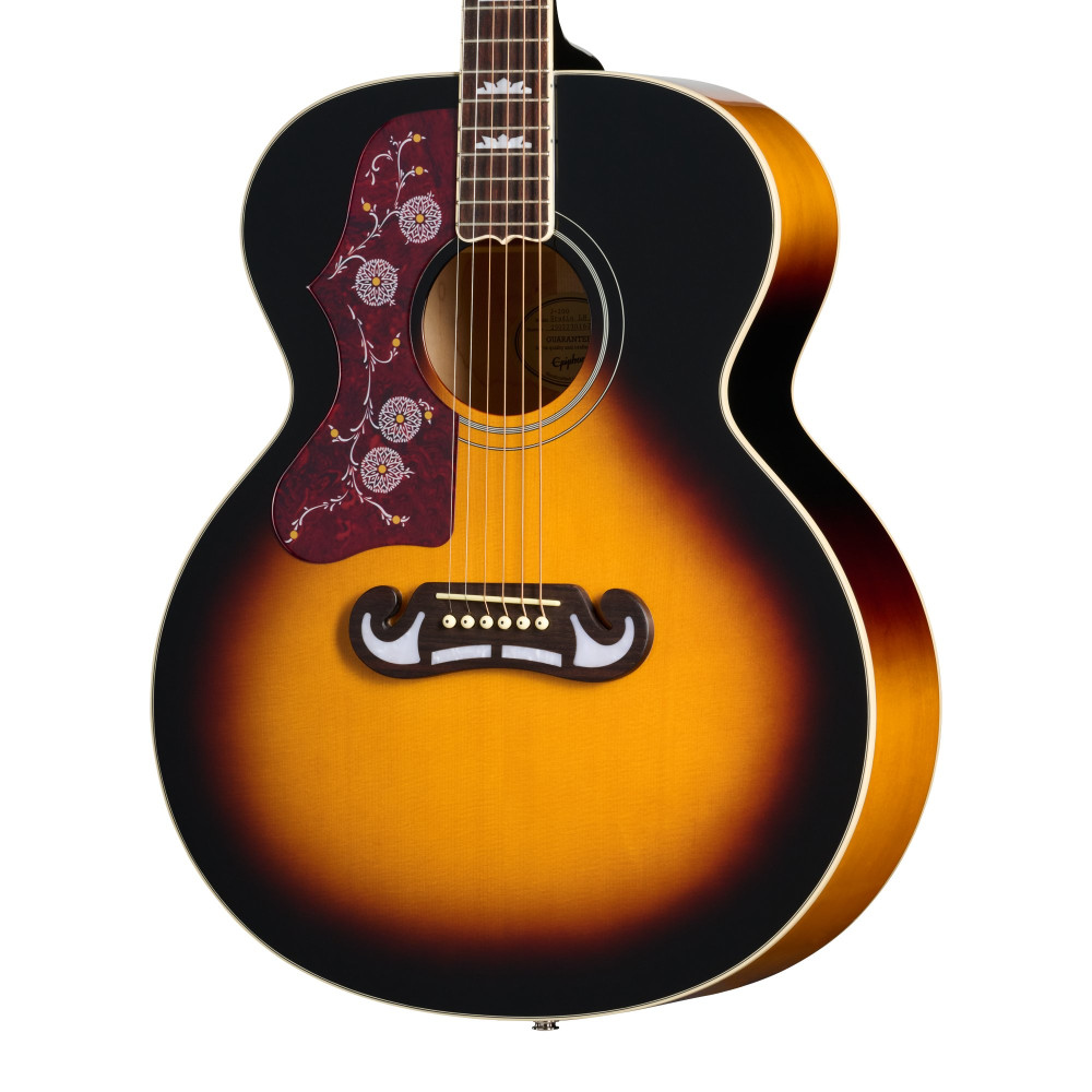 Epiphone J-200 Studio, Left-Handed, Vintage Sunburst