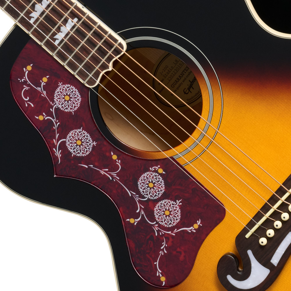Epiphone J-200 Studio, Left-Handed, Vintage Sunburst