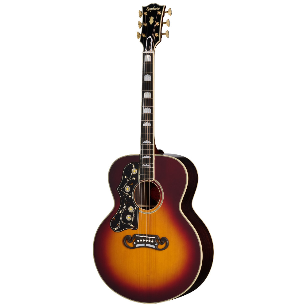 Epiphone IGC Pre-War SJ-200 Rosewood Reissue, Left-Handed, Vintage Sunburst