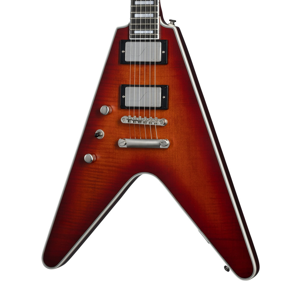 Epiphone Flying V Prophecy, Left-Handed, Aged Bengal Tiger Burst, Exclusive