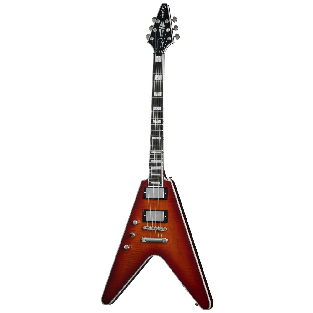Epiphone Flying V Prophecy, Left-Handed, Aged Bengal Tiger Burst, Exclusive